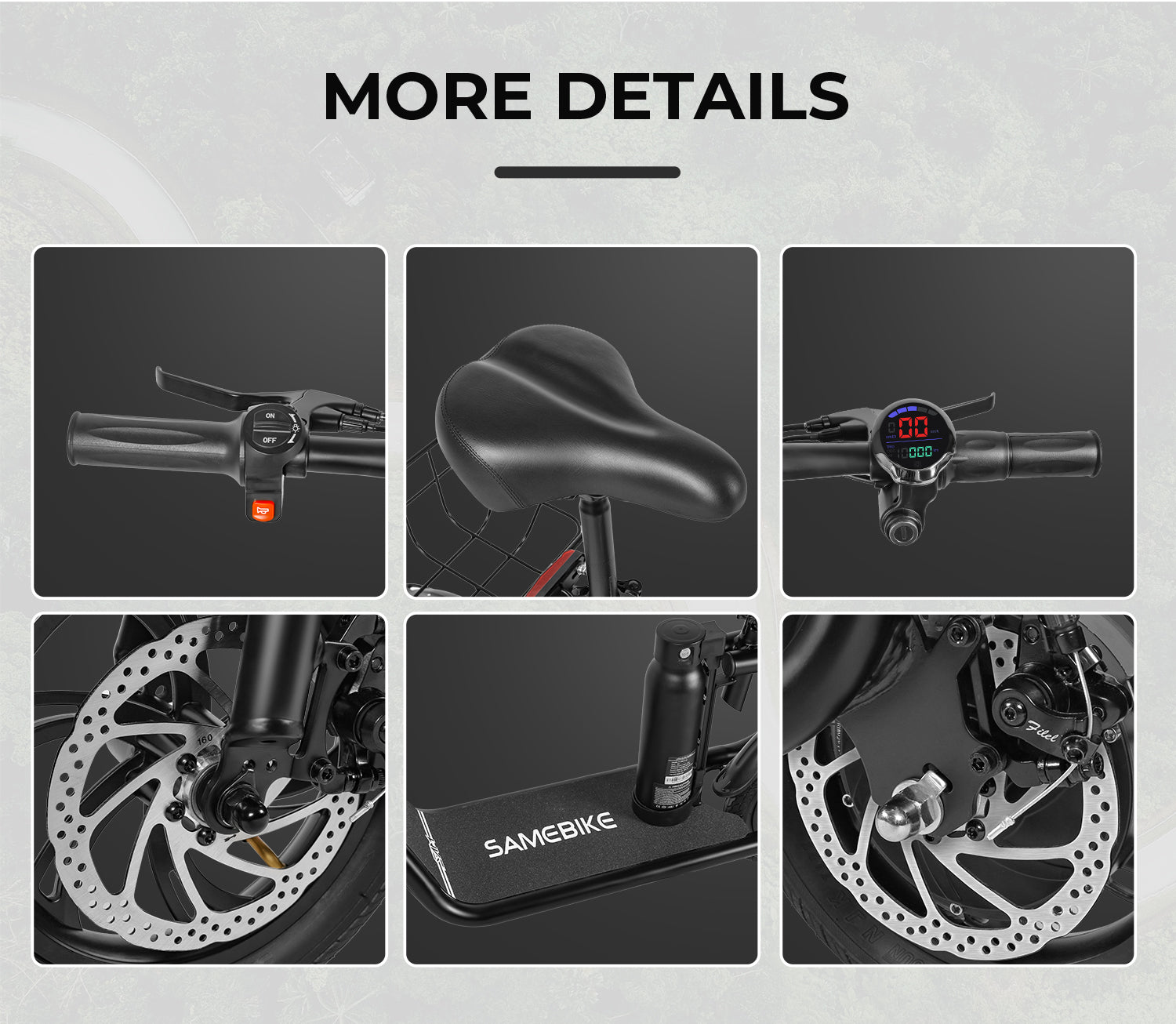 SM-C01 foldbar elektrisk scooter med sæde