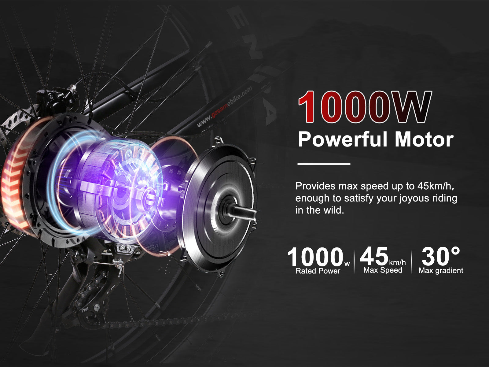 RSA08-II 1000W Elektrisk Cykel til Alle Terræner