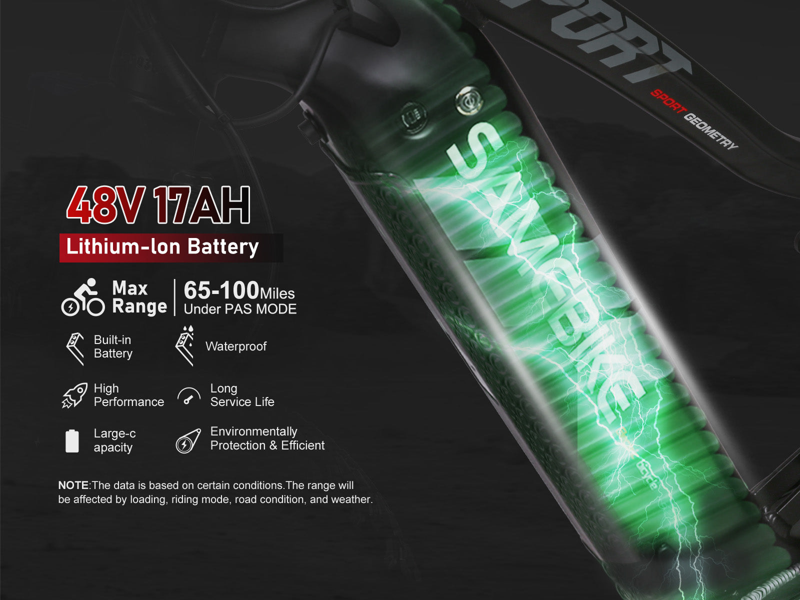 RSA08-II 1000W Elektrisk Cykel til Alle Terræner