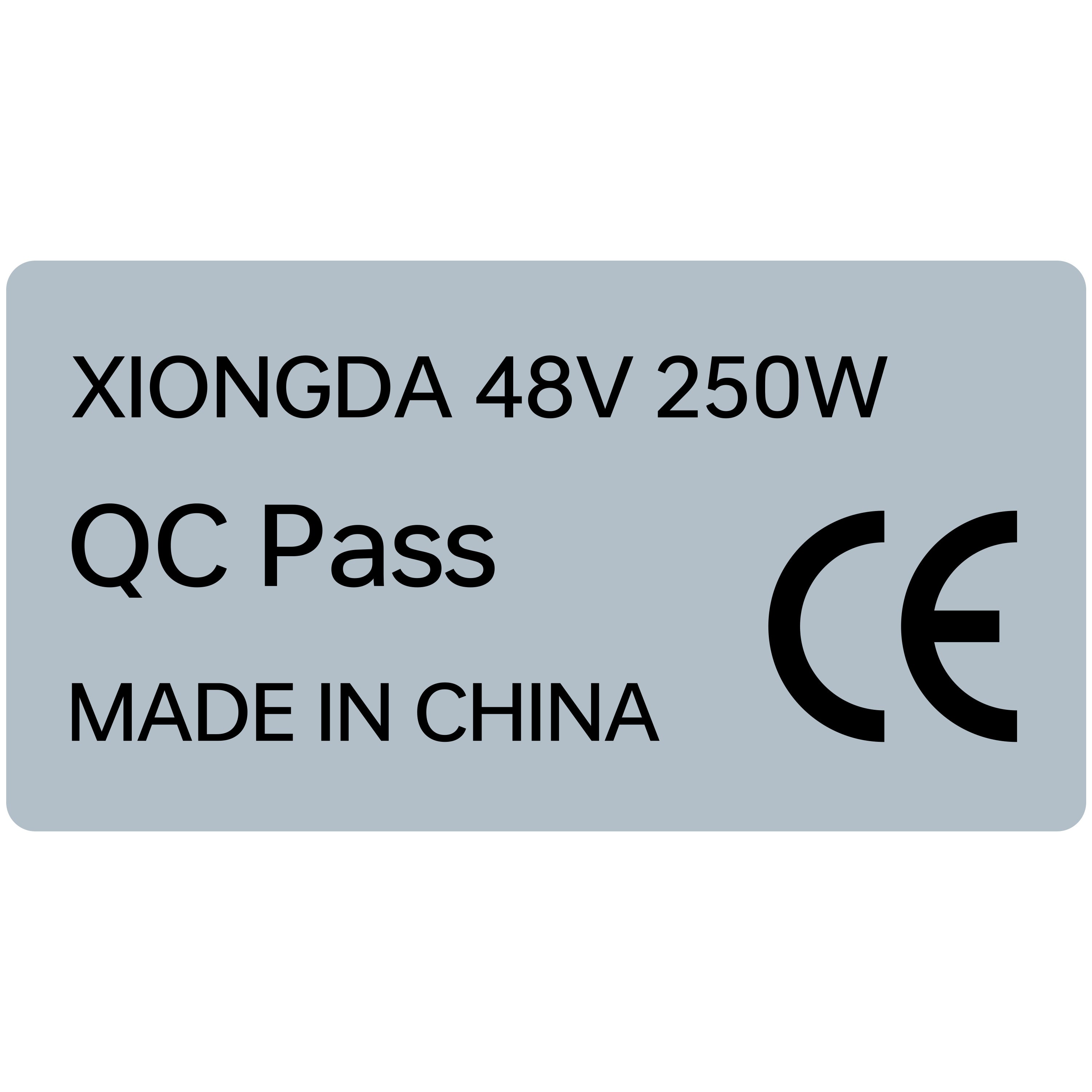 Sähköpyörän moottorin tarra CE-merkintä