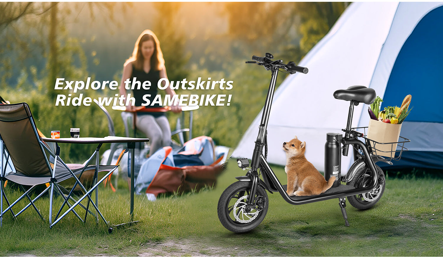 SM-C01 foldbar elektrisk scooter med sæde