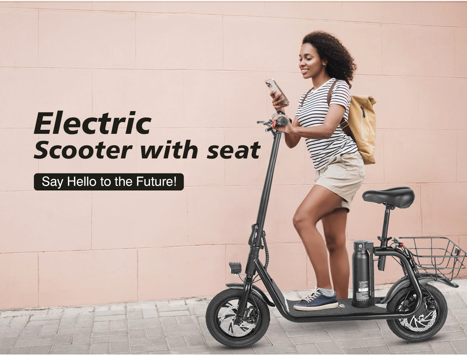 SM-C01 foldbar elektrisk scooter med sæde