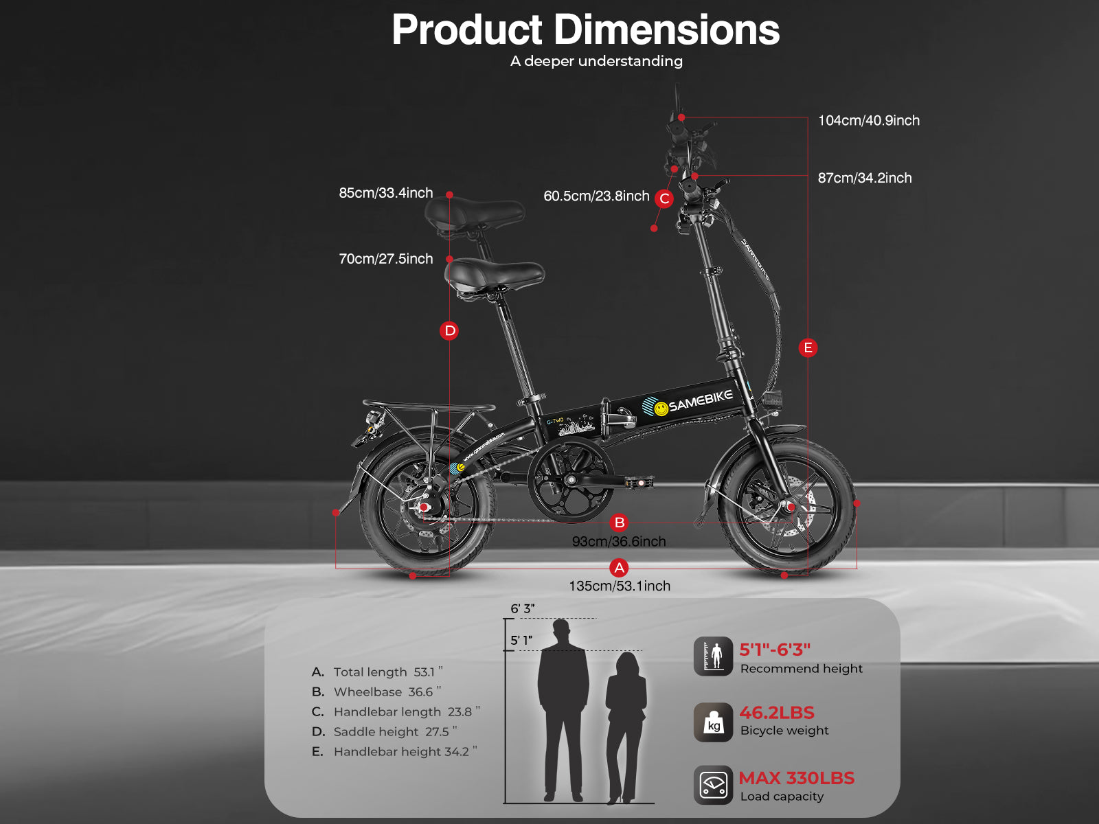 YINYU14 Portable Commuter Electric Bike