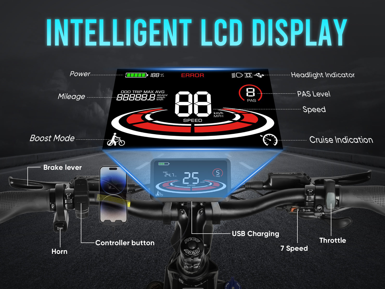 LO26 Plus Fat Tire Folding Ebike