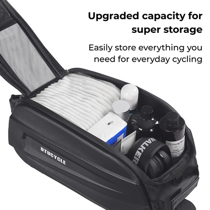 Vattentät bakre sadelväska med hårt skal