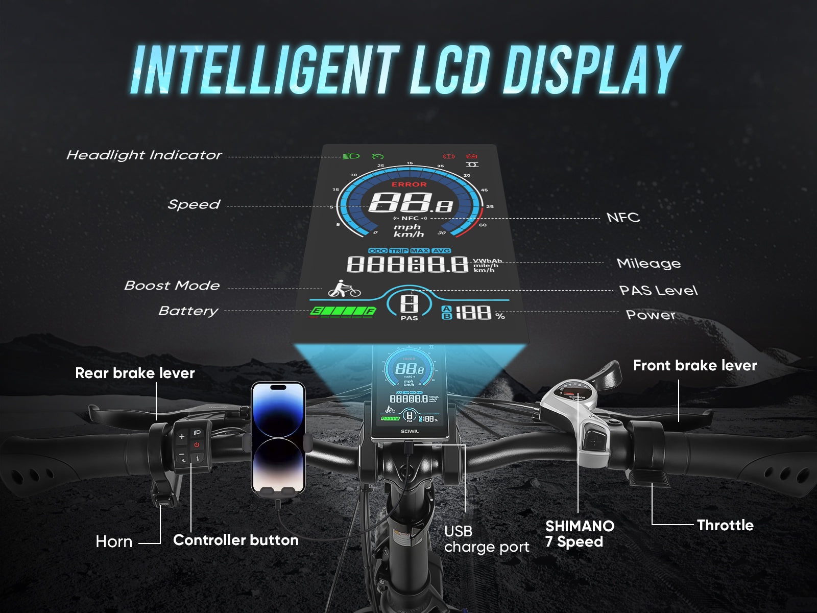 LOTDM200-II Steggenomvikbar Elektrisk Cykel