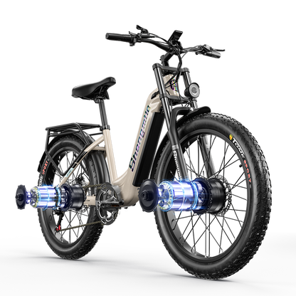 Shengmilo S700 1000W*2 Bicicletta Elettrica a Doppio Motore 17.5Ah Batteria Samsung