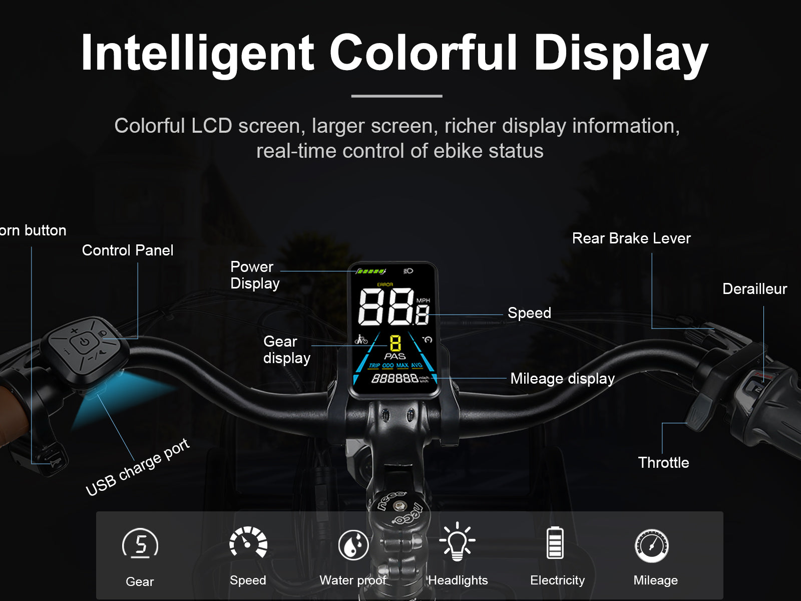 RS-A07 Potente Ebike da Tempo Libero per Città