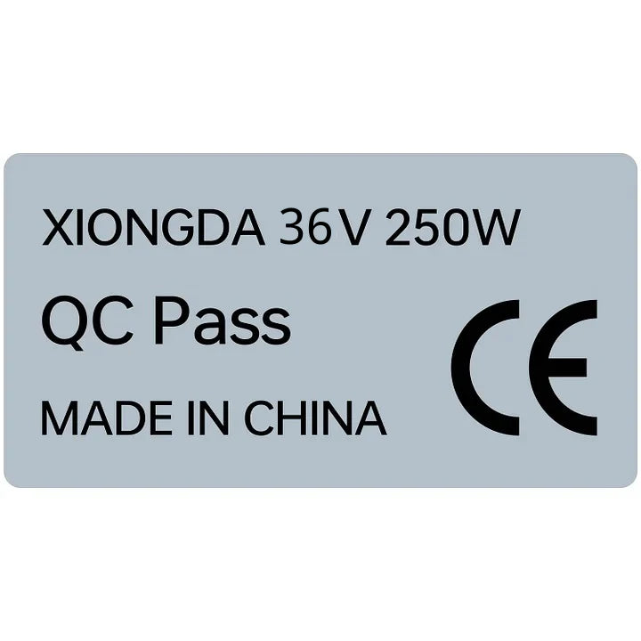 Sähköpyörän moottorin tarra CE-merkintä